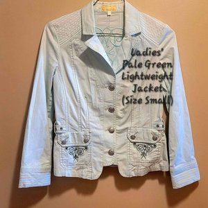 Ladies' Pale Green Lightweight Jacket (Size Small)